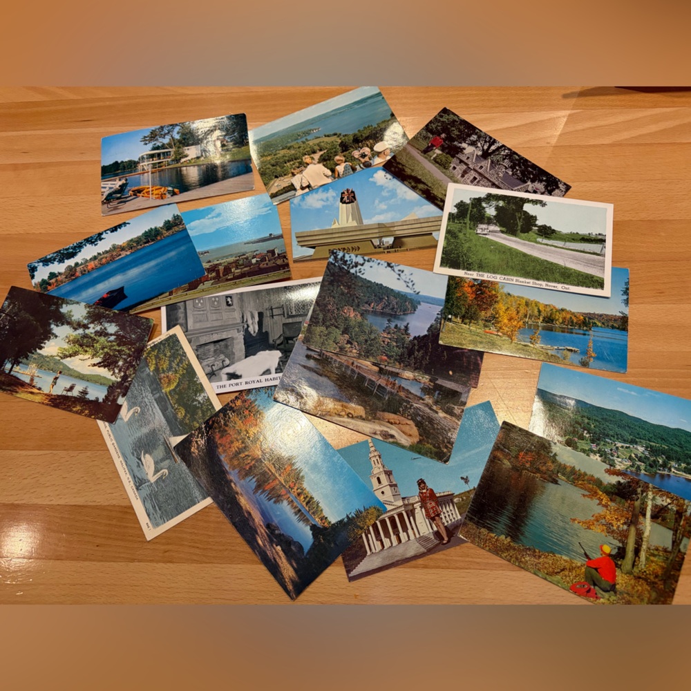 17 Assorted vintage Ontario Canadian Postcards some with stamps